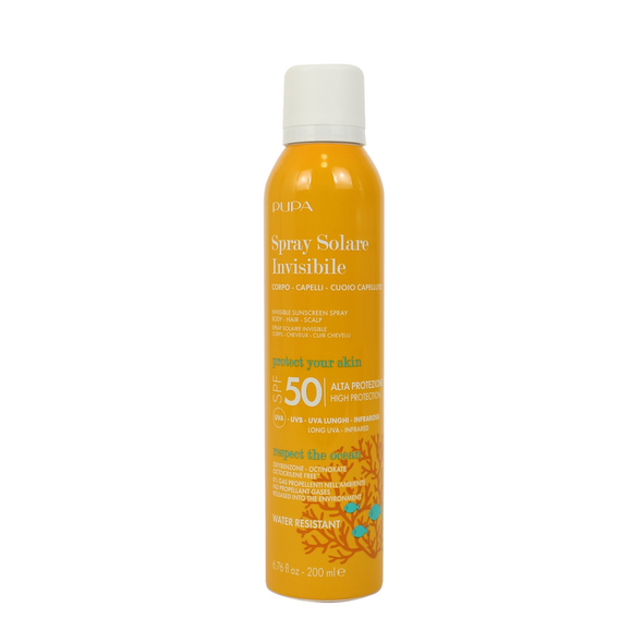 PUPA SOLARE SPRAY INVISIBILE CORPO, CAPELLI, CUOIO CAPELLUTO SPF50 200 ML