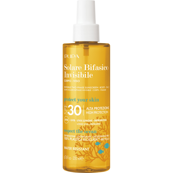 PUPA SOLARE BIFASICO INVISIBILE CORPO, VISO SPF30 SPRAY 200 ML