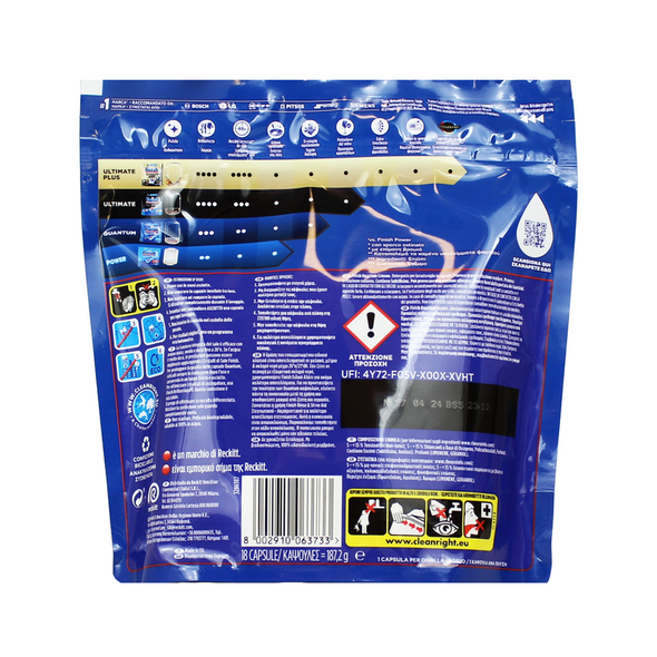 FINISH PASTIGLIE PER LAVASTOVIGLIE QUANTUM ALL IN 1 18 TABS LIMONE