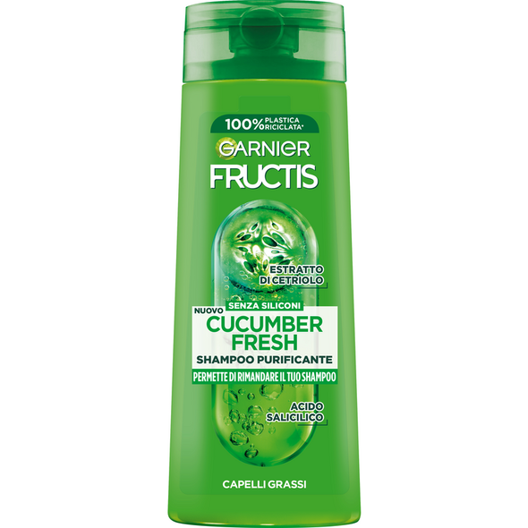 FRUCTIS SHAMPOO PURIFICANTE CUCUMBER FRESH CAPELLI GRASSI 250 ML.