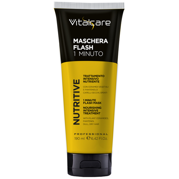 VITALCARE NUTRITIVE MASCHERA FLASH 1 MINUTO TRATTAMENTO INTENSIVO NUTRIENTE CAPELLI SECCHI, SPENTI TUBO 190 ML