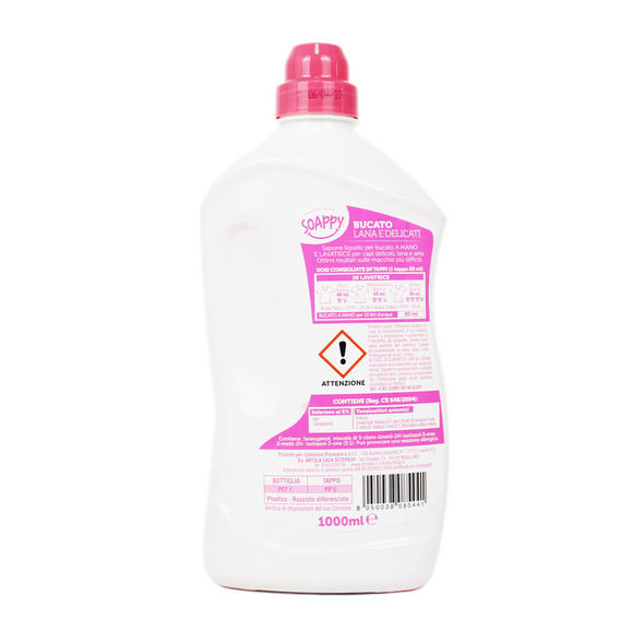 SOAPPY DETERSIVO BUCATO A MANO e LAVATRICE CAPI DELICATI 1 LT 