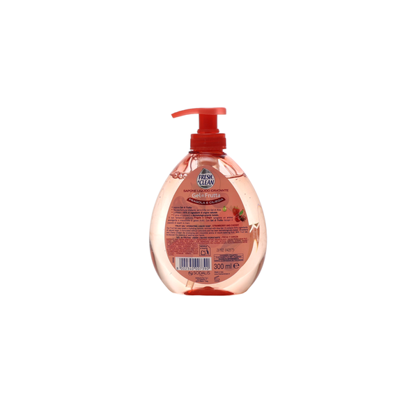 FRESH & CLEAN SAPONE LIQUIDO MANI GEL ALLA FRUTTA FRAGOLA E CILIEGIA 300ML