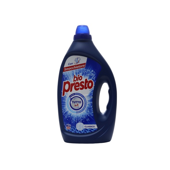 BIO PRESTO DETERSIVO LIQUIDO BUCATO LAVATRICE CLASSICO 35 LAVAGGI