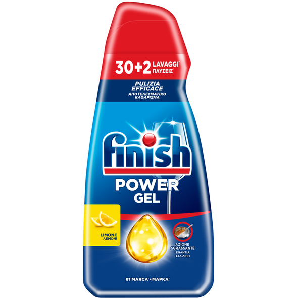 FINISH GEL PER LAVASTOVIGLIE POWER LIMONE 30+2 LAVAGGI 600 ML