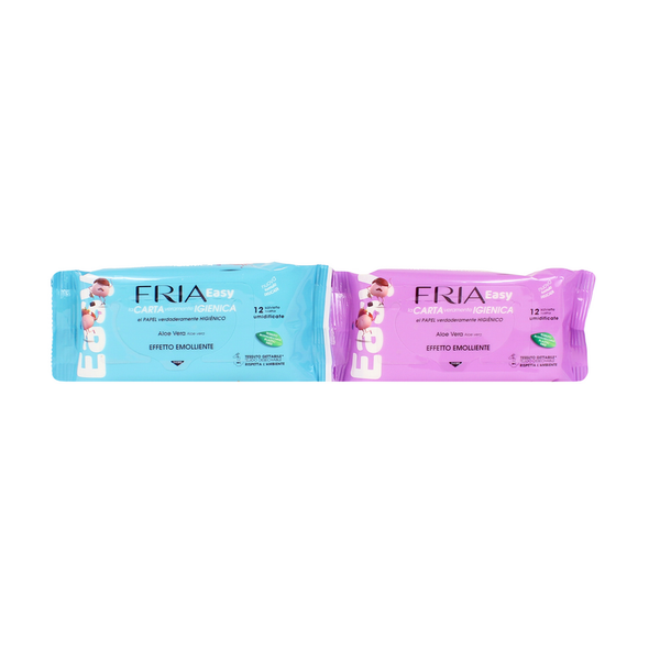 FRIA CARTA IGIENICA 12 SALVIETTE BIODEGRADABILI UMIDIFICATE PER PELLI SENSIBILI