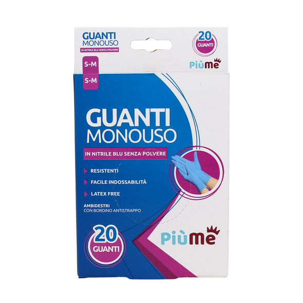 Medi-Inn Guanti Nitrile Usa E Getta Blu, Medium (100 Pz) - Morbidi E Resistenti, Scatola Dispenser