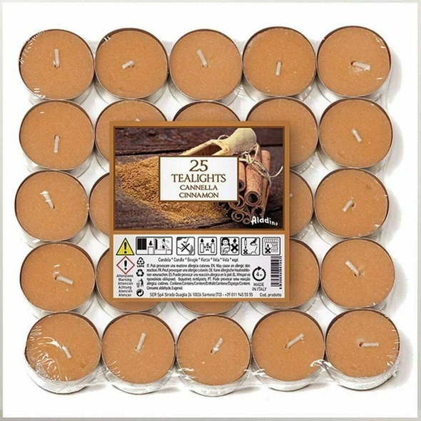 LUMELLE TEALIGHT CANNELLA 25 PZ.