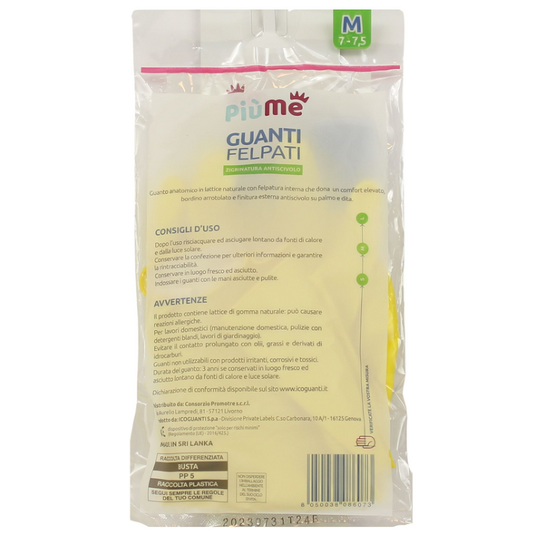 PIUME GUANTI FELPATI MISURA M 7-7,5