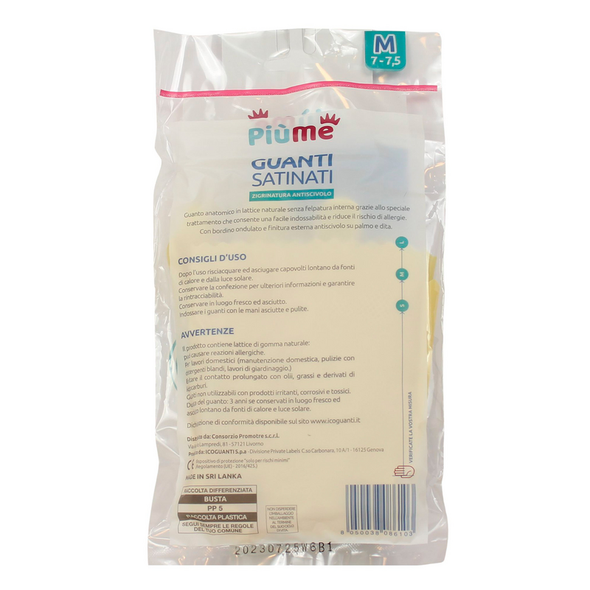 PIUME GUANTI SATINATI MISURA M 7-7,5