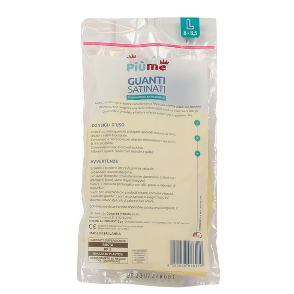PIUME GUANTI SATINATI MISURA L 8-8,5
