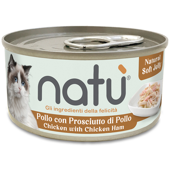 NATU' CAT POLLO CON PROSCIUTTO DI POLLO LATTINA 85 GRAMMI