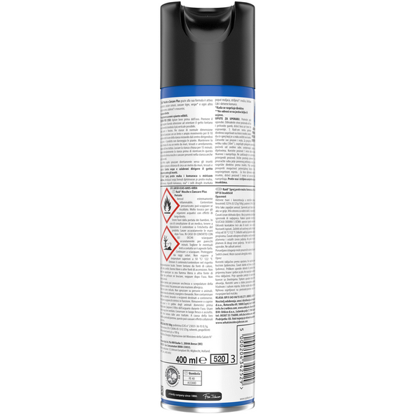 RAID INSETTICIDA SPRAY MOSCHE e ZANZARE PLUS AZIONE RAPIDA CON AROMA DI OLIO DI EUCALIPTO 400 ML