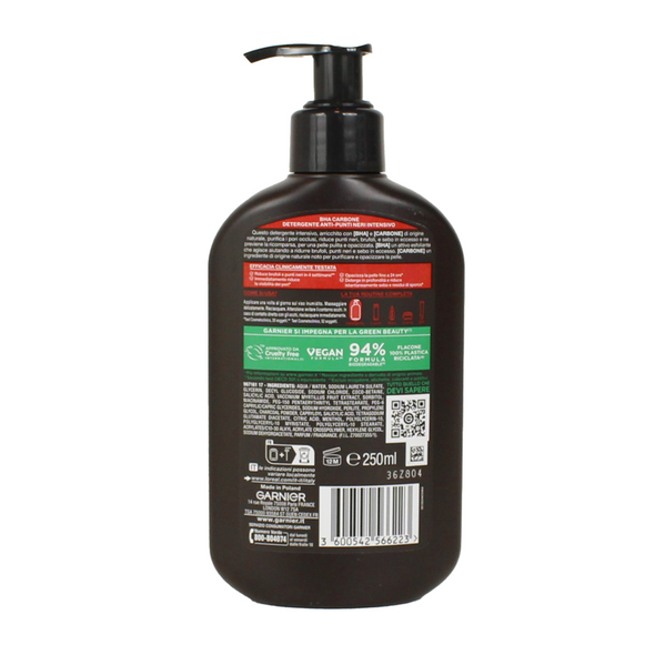 GARNIER PURE ACTIVE GEL DETERGENTE CARBONE ANTI PUNTI NERI 250 ML