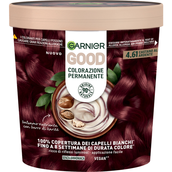 GARNIER GOOD COLORAZIONE PERMANENTE SENZA AMMONIACA CASTANO ALBA ARDENTE 4.61
