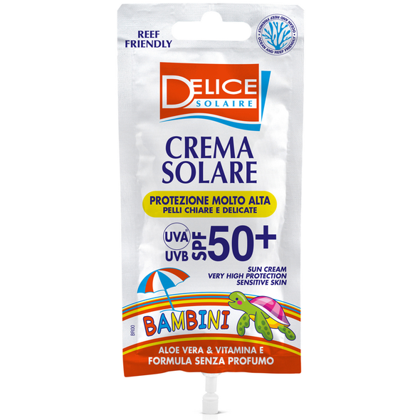 DELICE SOLAIRE CREMA SOLARE BAMBINI SPF50+ BUSTINA 50 ML 