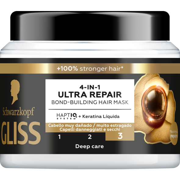 GLISS MASCHERA CAPELLI 4in1 ULTRA REPAIR CAPELLI DANNEGGIATI E SECCHI 400 ML  
