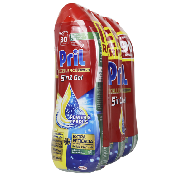 PRIL EXCELLENCE DUO GEL LIMONE & LIME 540 ML 3 PEZZI DA 30 LAVAGGI 1620 ML