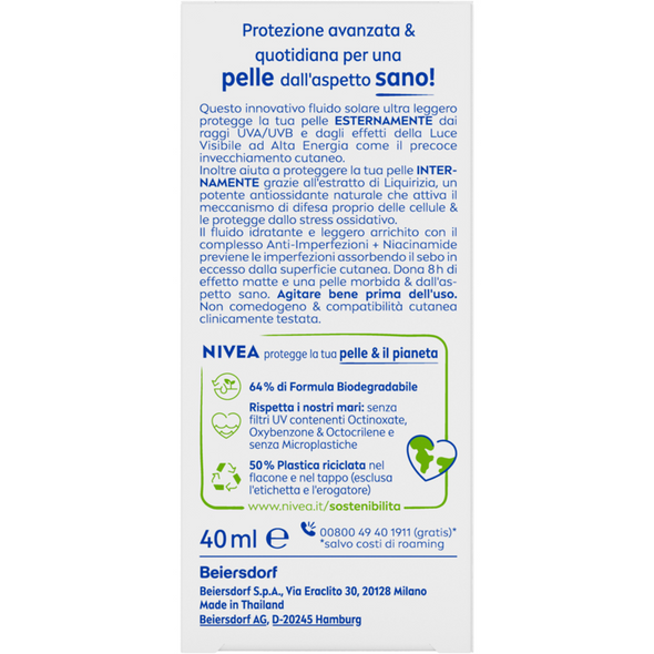 NIVEA SOLARE UV VISO SPECIALIST DERMASKIN CLEAR FP50+ 40 ML