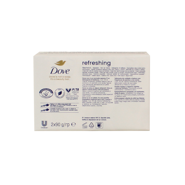 DOVE SAPONETTA CREMOSA REFRESHING 2 PEZZI X 90 GRAMMI