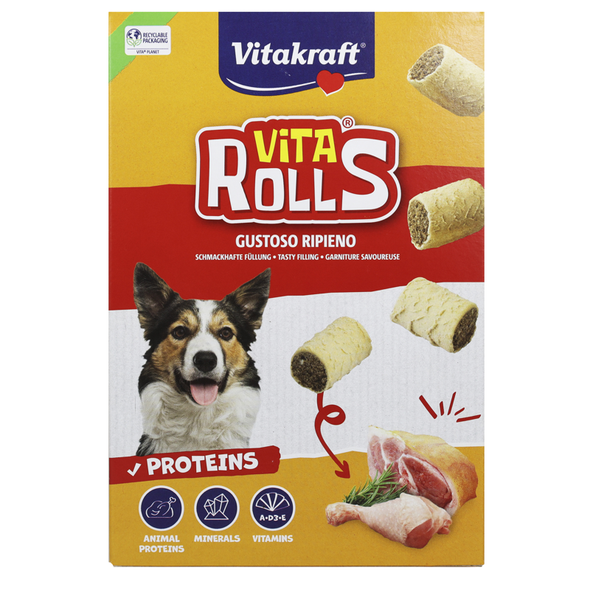 VITAKRAFT DOG VITA ROLLS BISCOTTI SCATOLA 400 grammi 