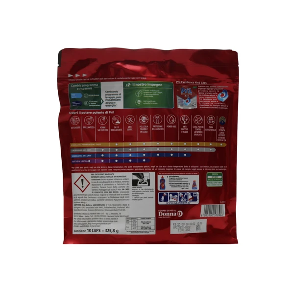 PRIL DETERSIVO LAVASTOVIGLIE EXCELLENCE 4in1 18 CAPS 