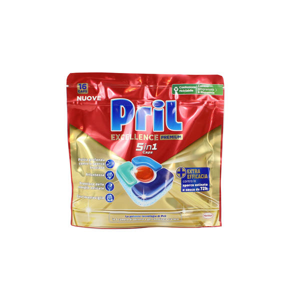 PRIL DETERSIVO LAVASTOVIGLIE EXCELLANCE PREMIUM 5in1 16 CAPS