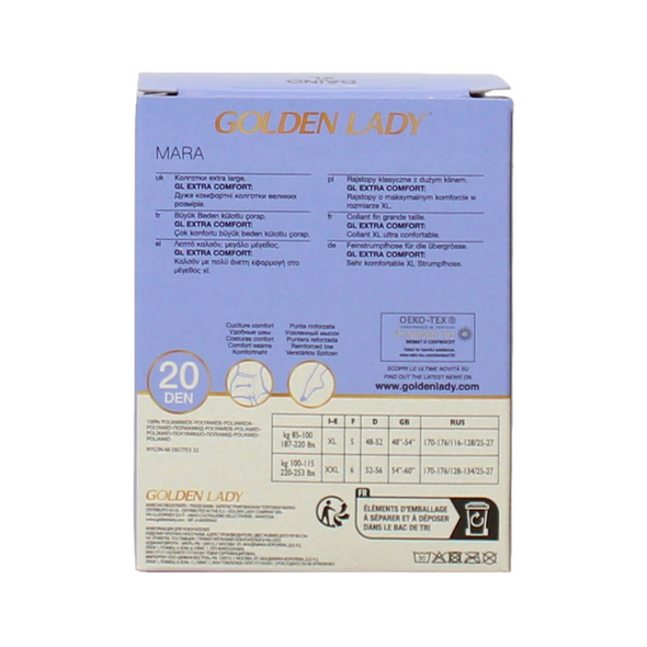 GOLDEN LADY COLLANT MARA 20 DENARI 70A COLORE DAINO TAGLIA XL IN ASTUCCIO