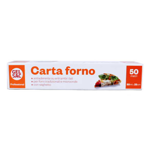 GEL SAC ROTOLO CARTA FORNO PROFESSIONAL 50 MT 33 CM 
