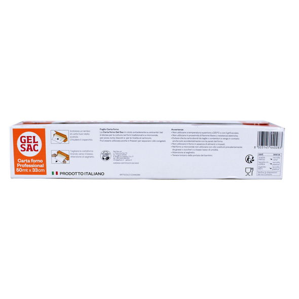 GEL SAC ROTOLO CARTA FORNO PROFESSIONAL 50 MT 33 CM 