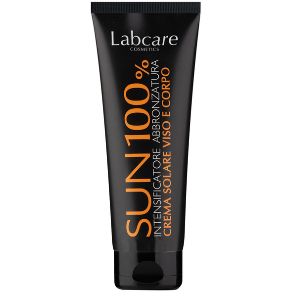 LABCARE COSMETICS SUN 100% INTENSIFICATORE ABBRONZATURA CREMA SOLARE VISO e CORPO TUBO 100 ML