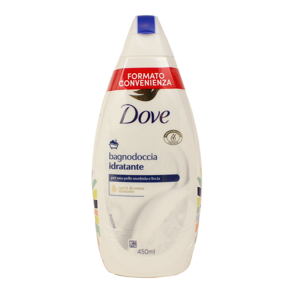 DOVE BAGNODOCCIA IDRATANTE 2 PEZZI DA 450 ML