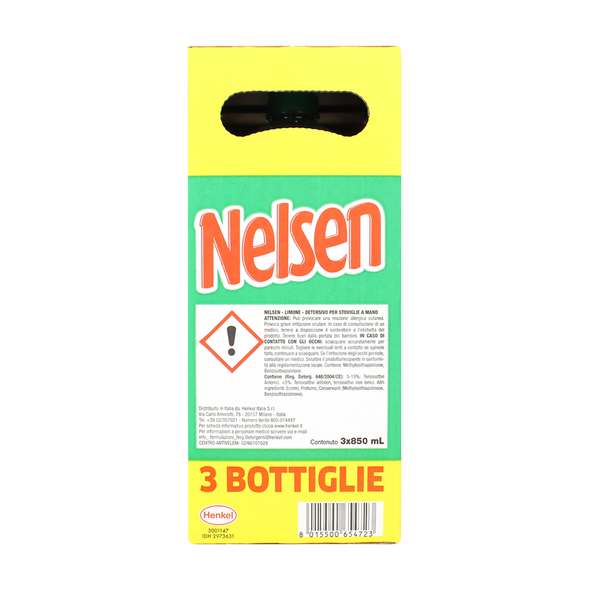 NELSEN DETERSIVO PIATTI AL LIMONE 3 PEZZI DA 850 ML