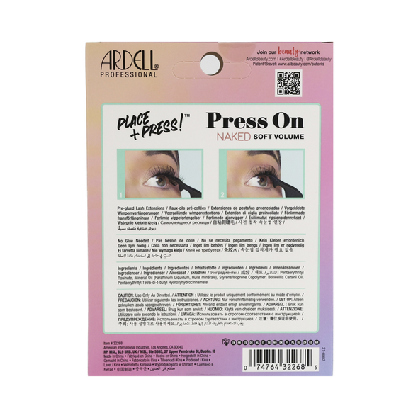 ARDELL NAKED 30 PRE-GLURD PRESS ON EXTENSION SOFT VOLUME