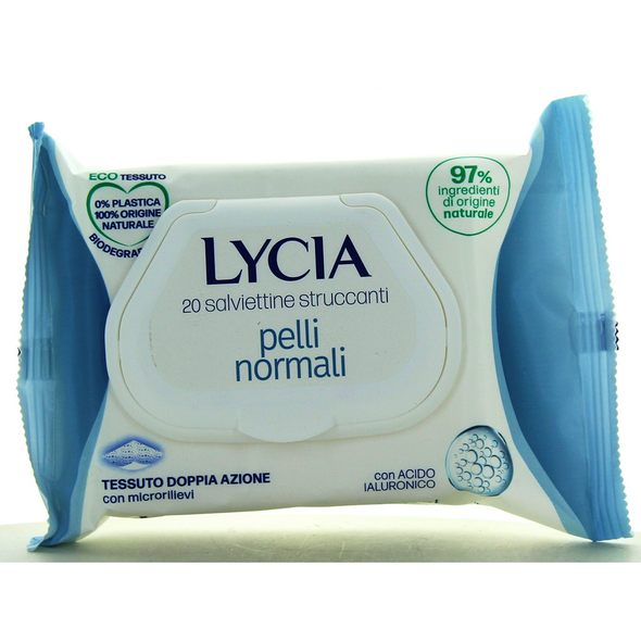 LYCIA SALVIETTE ECO TESSUTO STRUCCANTI PELLI NORMALI 20 PZ