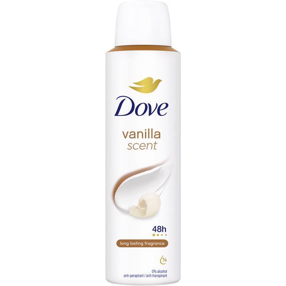 DOVE DEODORANTE VANILLA SCENT 48h SPRAY 150 ML