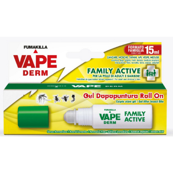 VAPE DERM FAMILY ACTIVE GEL DOPOPUNTUTA ROLL ON 15 ML