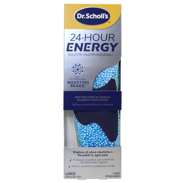 DR.SCHOLL'S SOLETTE 24 HOUR ENERGY TAGLIA L (40-47,5) 1 PAIO