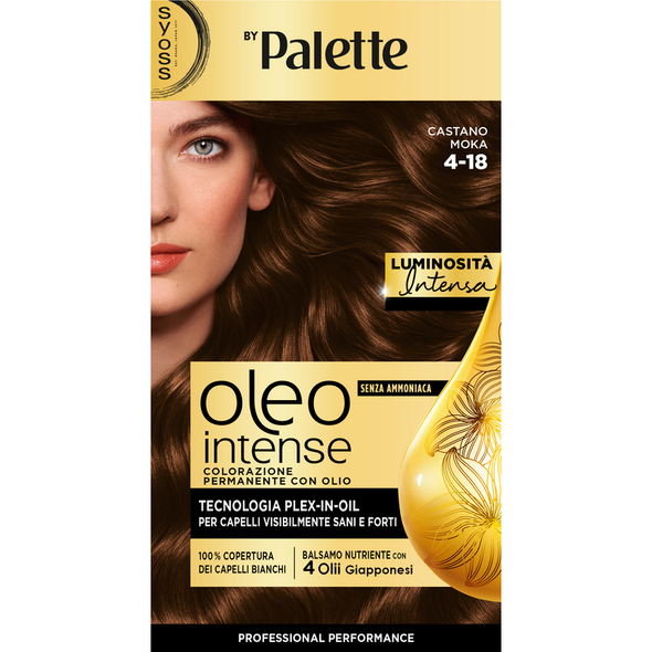 SYOSS by PALETTE OLEO INTENSE SENZA AMMONIACA COLORAZIONE PERMANENTE CON OLIO 4-18 CASTANO MOKA