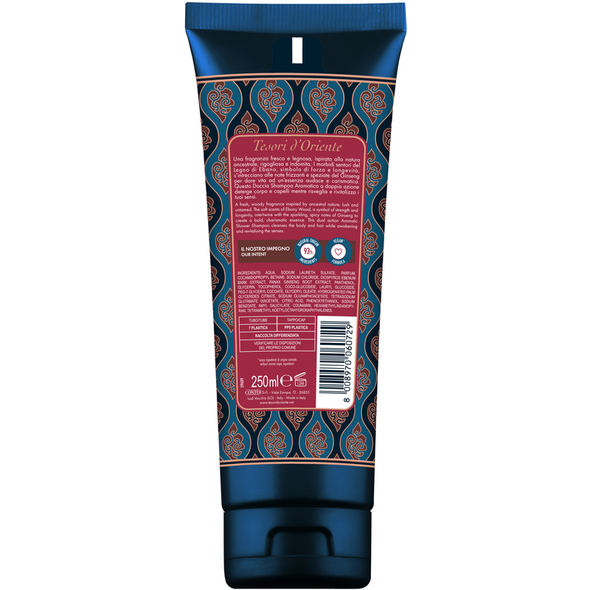 TESORI D'ORIENTE DOCCIASHAMPOO FOR MEN LEGNO DI EBANO e GINSENG 250 ML    