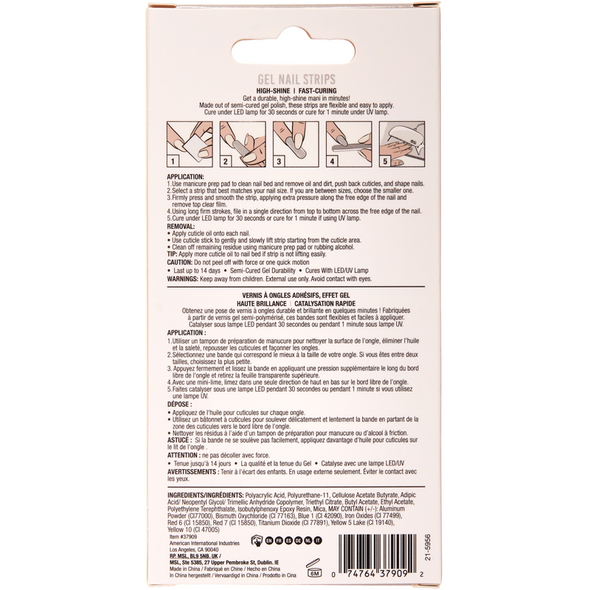 ARDELL GEL NAIL STRIPS SMALTO GEL ADESIVO APPLICAZIONE CON LAMPADA BLANC