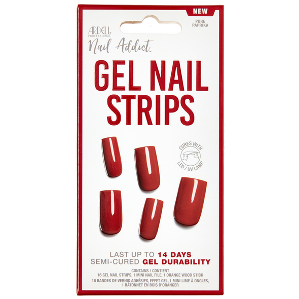 ARDELL GEL NAIL STRIPS SMALTO GEL ADESIVO APPLICAZIONE CON LAMPADA PURE PAPRIKA