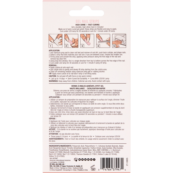 ARDELL GEL NAIL STRIPS SMALTO GEL ADESIVO APPLICAZIONE CON LAMPADA PEONY DREAMS