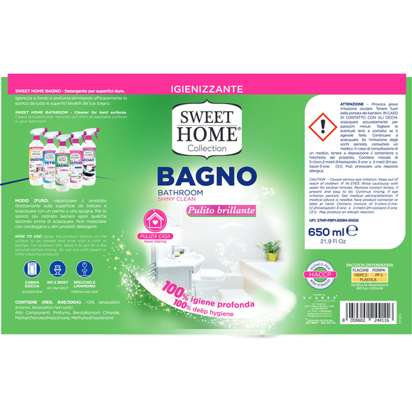 SWEET HOME IGIENIZZANTE BAGNO TRIGGER 650 ML