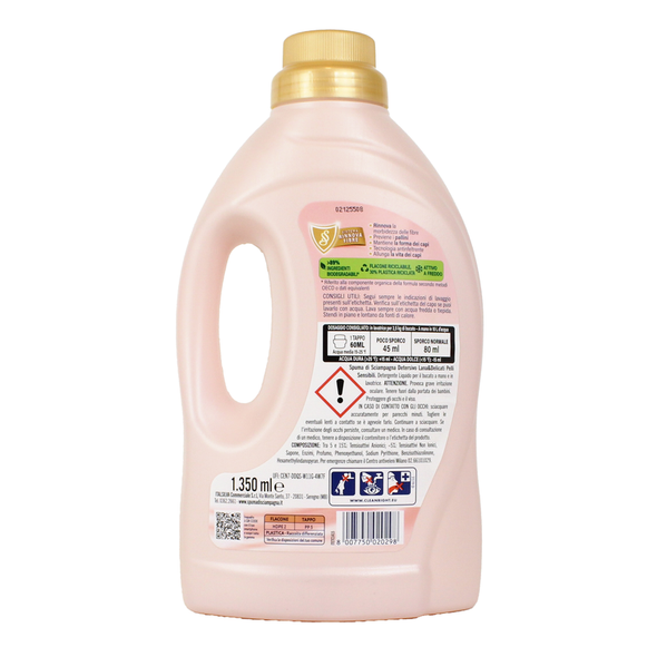 SPUMA DI SCIAMPAGNA DETERSIVO LIQUIDO BUCATO LAVATRICE LANA & DELICATI 30 LAVAGGI 1350 ML