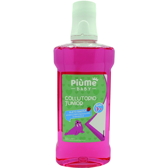 PIUME BABY COLLUTORIO JUNIOR ANNI 7+ GUSTO FRAGOLA 500 ML