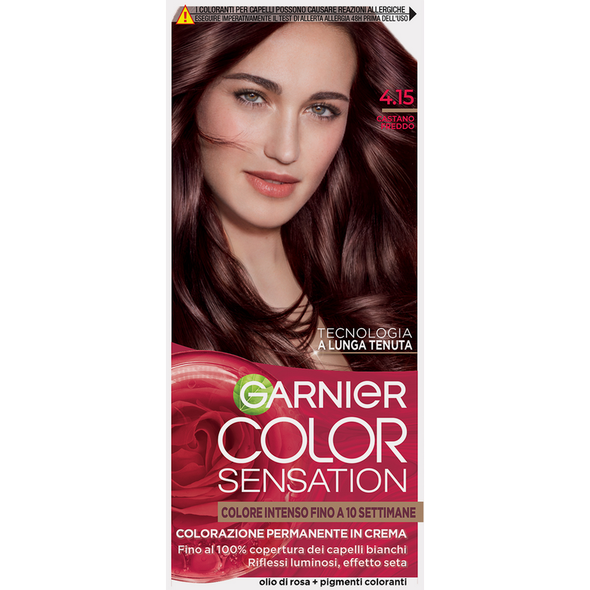 GARNIER COLOR SENSATION COLORAZIONE PERMANENTE IN CREMA 4.15 CASTANO FREDDO