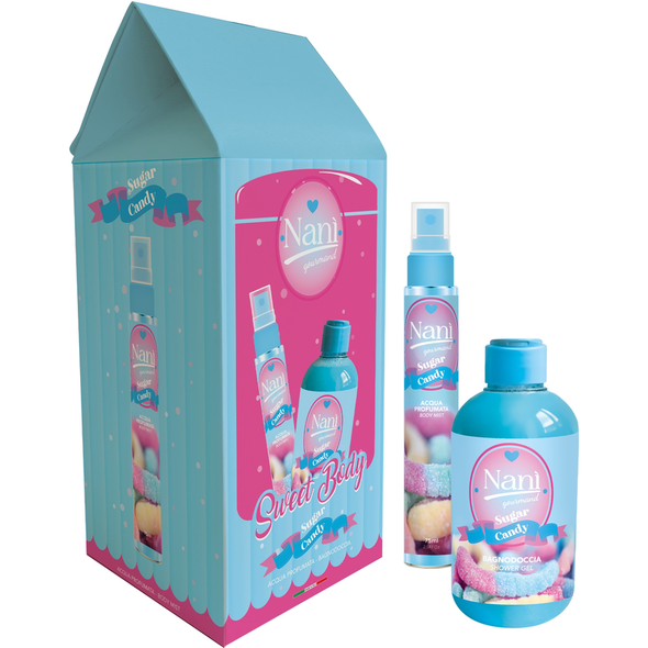 NANI' COLLEZIONE GOURMAND CONFEZIONE ACQUA PROFUMATA 75 ML + BAGNODOCCIA 300 ML SUGAR CANDY