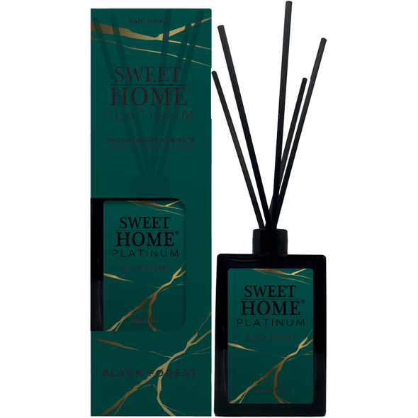 SWEET HOME COLLEZIONE PLATINUM CONFEZIONE PROFUMATORE AMBIENTE A BASTONCINI BLACK FOREST 500 ML
