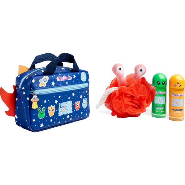 MARTINELIA I NEED MORE SPACE GALACTIC BEAUTY CON MANICI: SHOWER GEL 100 ML - SHAMPOO 100 ML - ALIEN SPONGE 